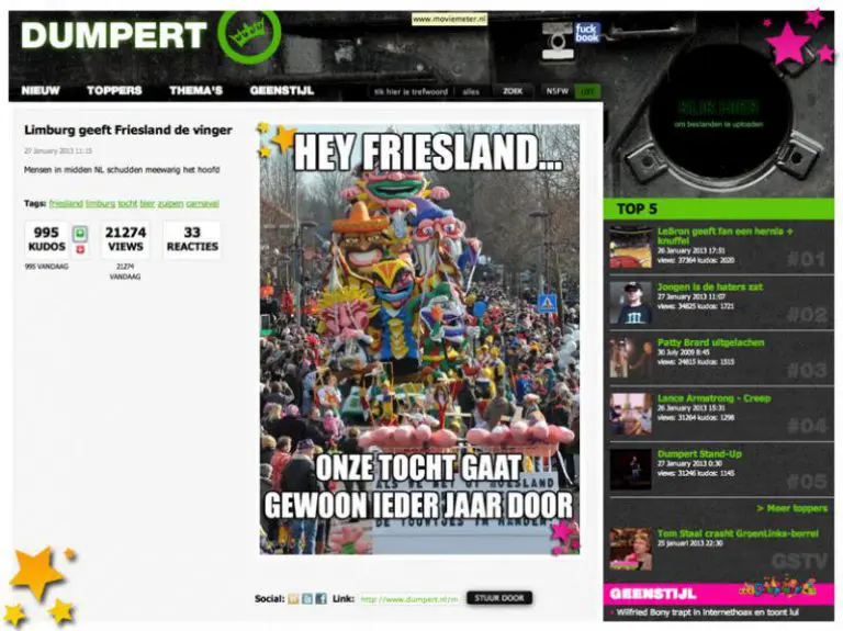 We staan op Dumpert.nl!