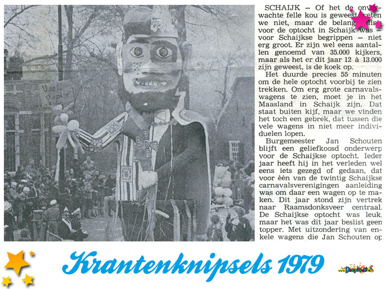 Krantenknipsels Moesland 1979
