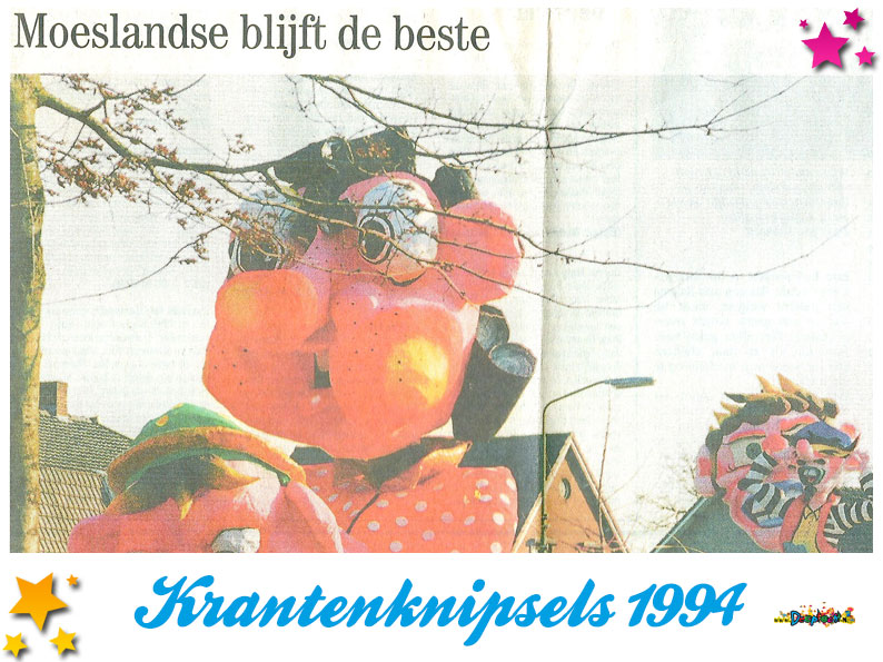 Krantenknipsels Moesland 1994