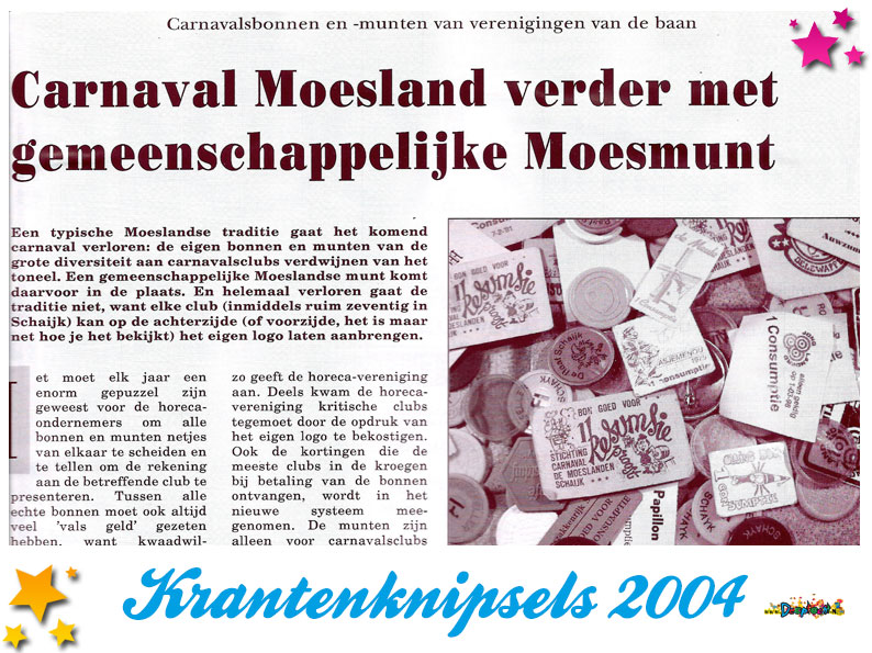Krantenknipsels Moesland 2004