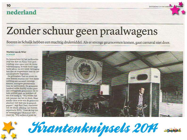 Krantenknipsels Moesland 2014