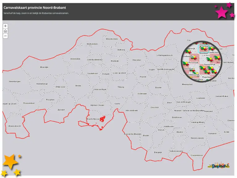 Provincie Noord-Brabant maakt interactieve carnavalskaart