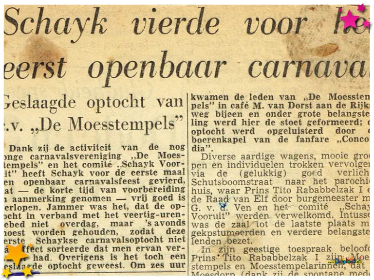Krantenartikelen 1959 aan het archief toegevoegd