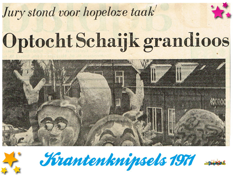 Krantenknipsels Moesland 1971