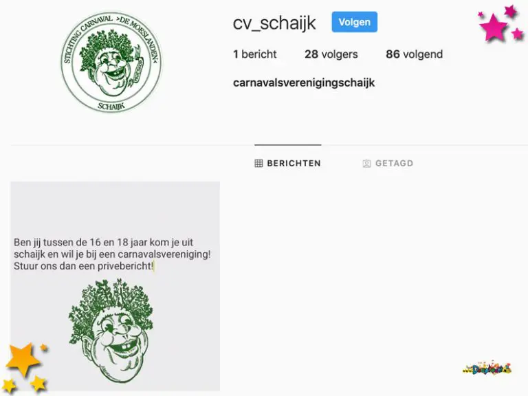 Instagram-account roept jeugd op voor carnavalsvereniging