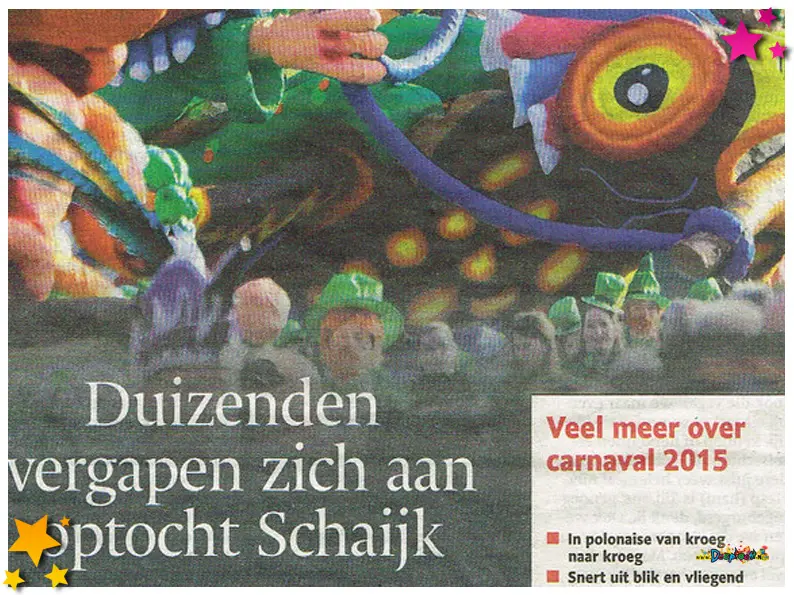 Krantenknipsels 2015 Carnaval Schaijk