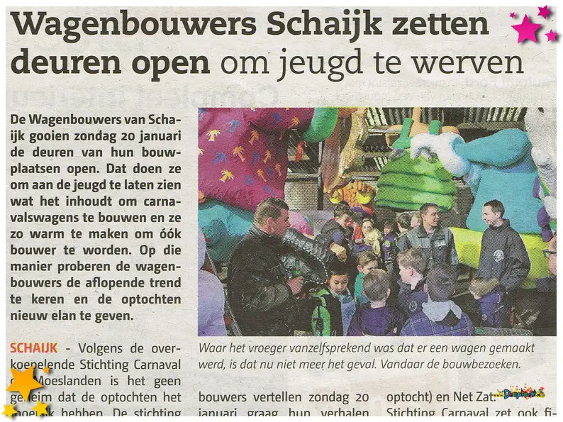 Krantenknipsels 2019 Carnaval Schaijk