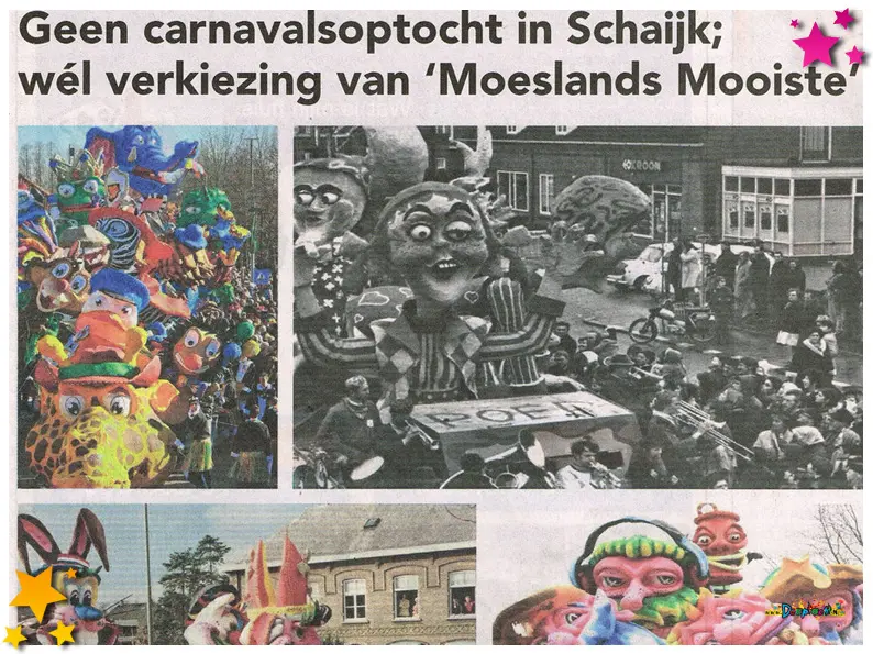 Krantenknipsels 2021 Carnaval Schaijk