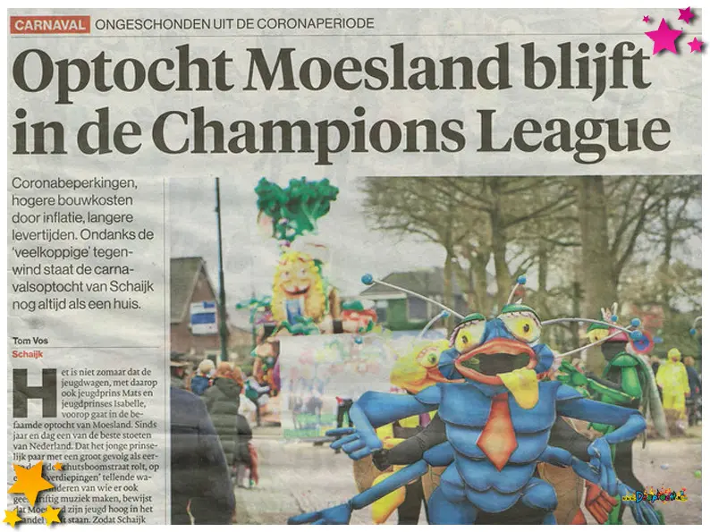 Krantenknipsels 2023 Carnaval Schaijk